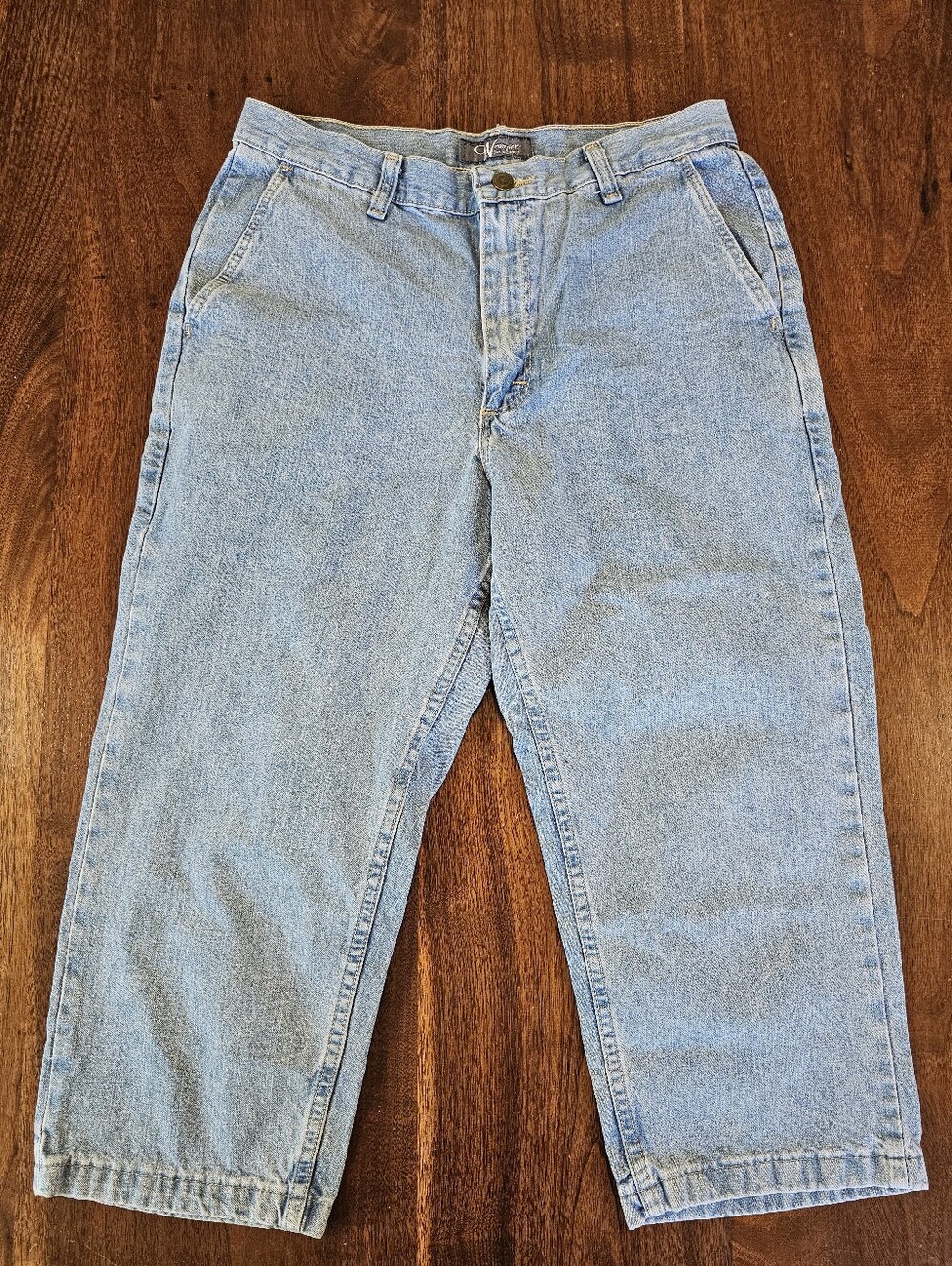 VTG 90s Wrangler Wide Leg Denim Chino Trousers 1993 MSCW7VB Size 10